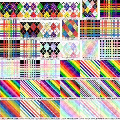 Pride Plaid Cotton Fabric | 4 Fabric Types | Choose Your Colourway