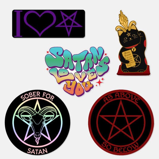 Satanic Stickers | 2 Sizes | Single or Multipacks