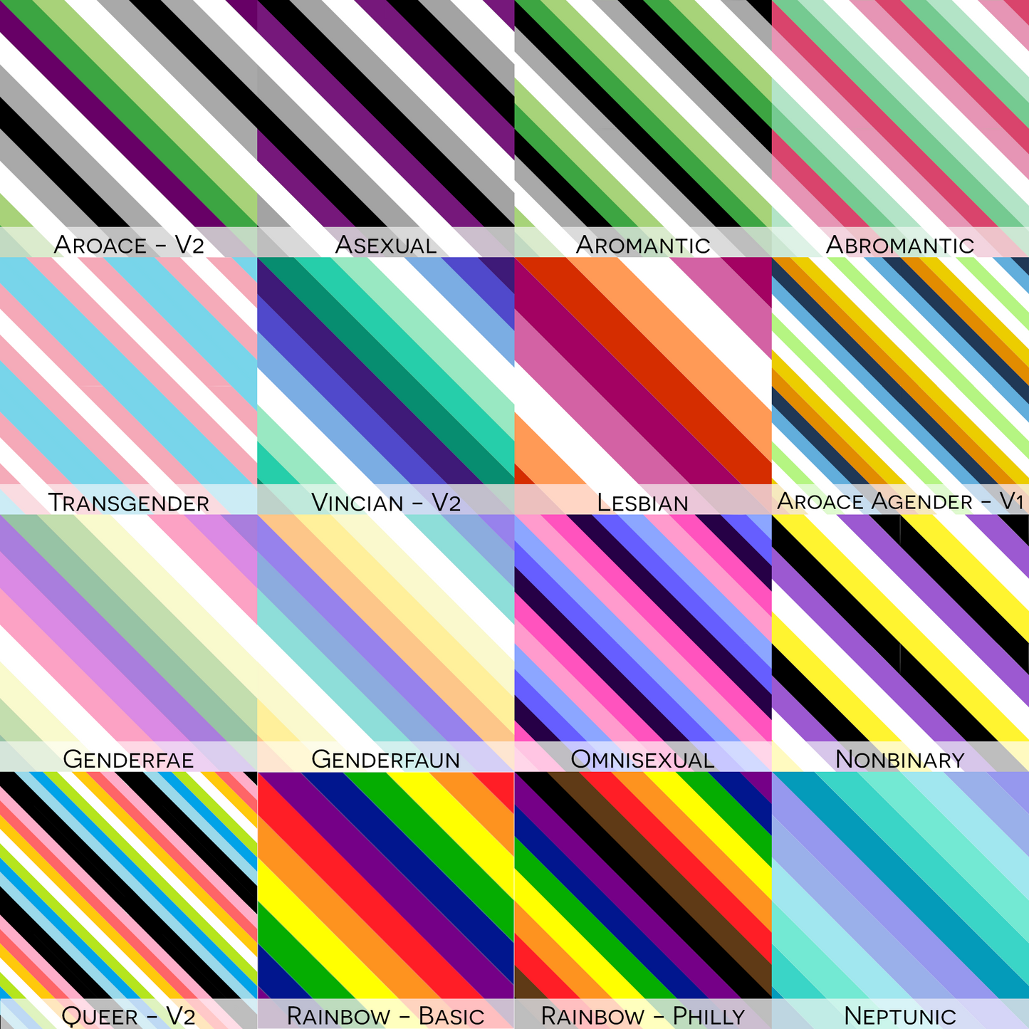 Pride Striped Silk Fabric | 3 Fabric Types | Choose Your Colourway