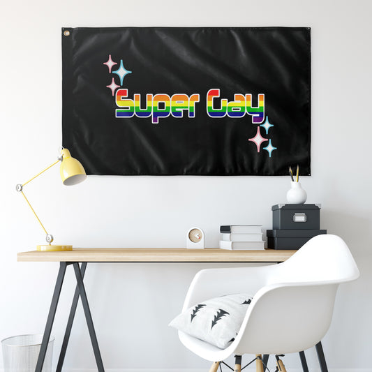 Super Gay Wall Flag | 36" x 60" | Single-Reverse