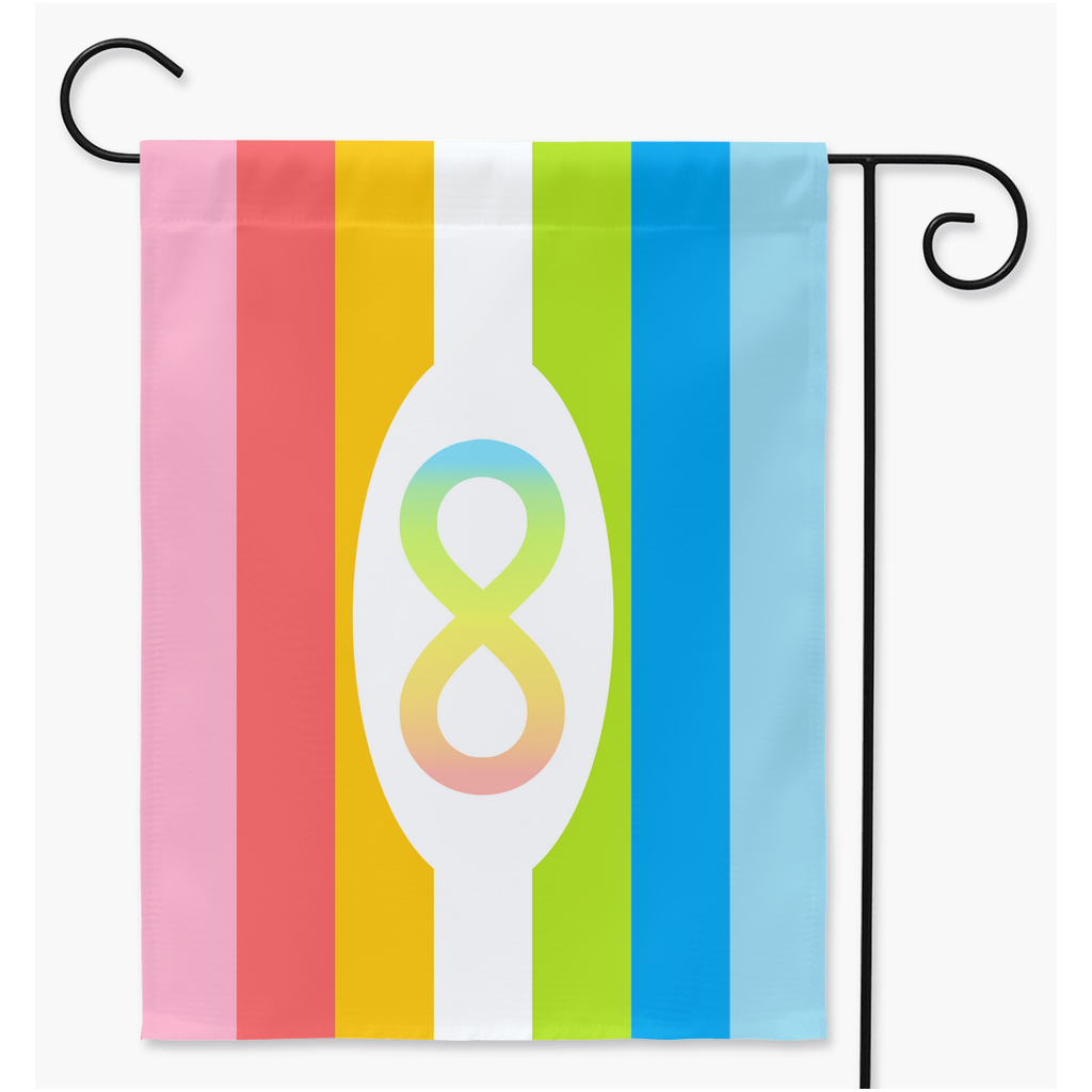Neuroqueer - V1 Yard and Garden Flags  | Single Or Double-Sided | 2 Sizes