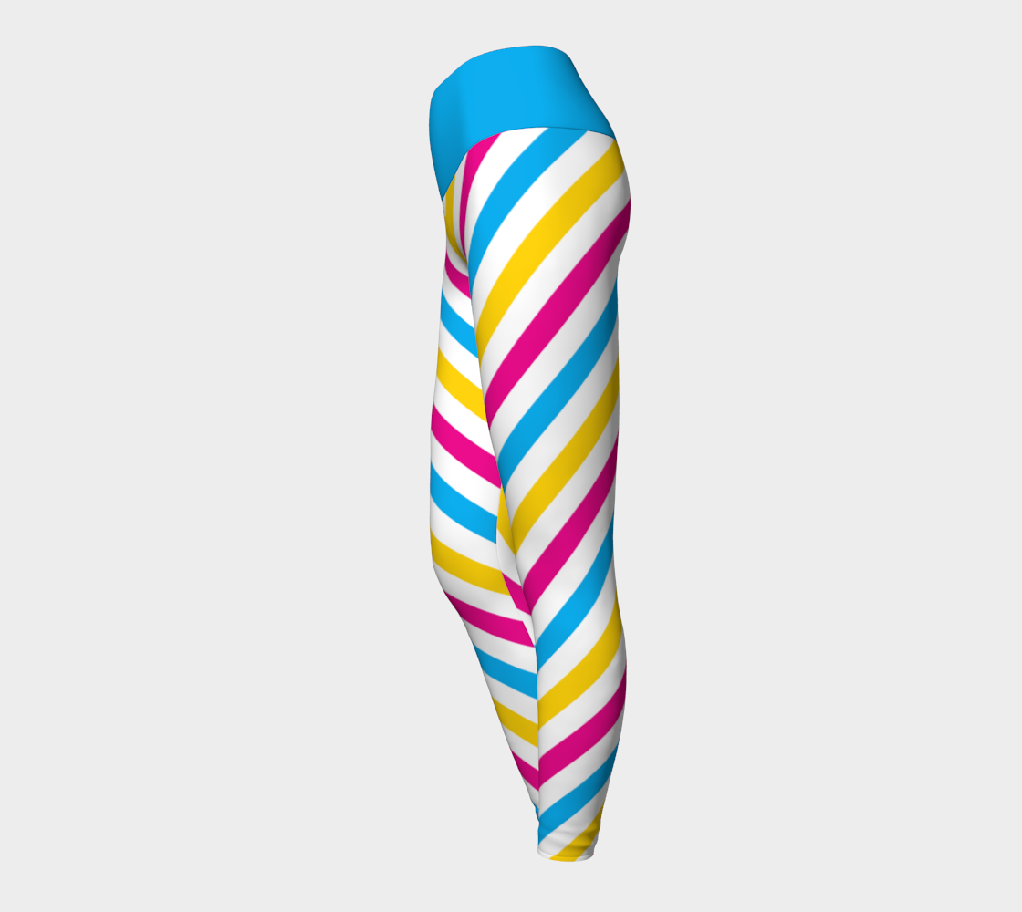 Pansexual Barber Striped Yoga Leggings