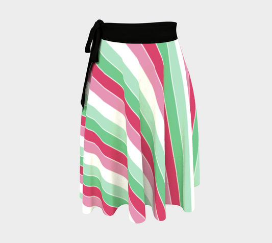 Abrosexual Candy Striped Wrap Skirt