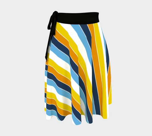Aroace -V1 Candy Striped Wrap Skirt