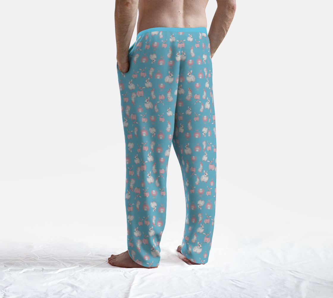 Bunnies! Everywhere! Transgender/Baby Blue Lounge Pants