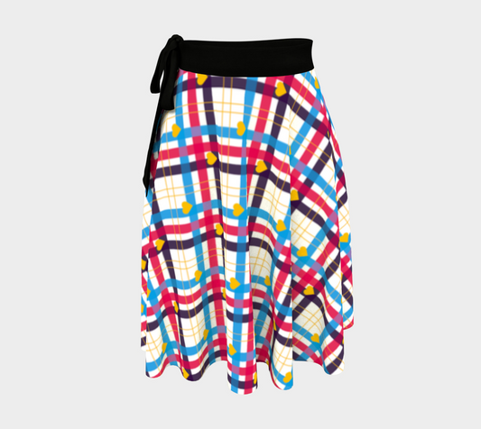 Polyamory - V6 Tartan Plaid Wrap Skirt