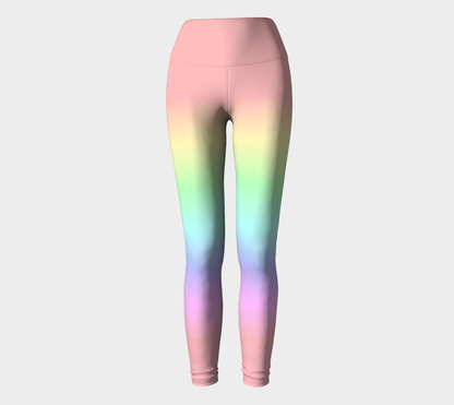 Pastel Rainbow Gradient Yoga Leggings