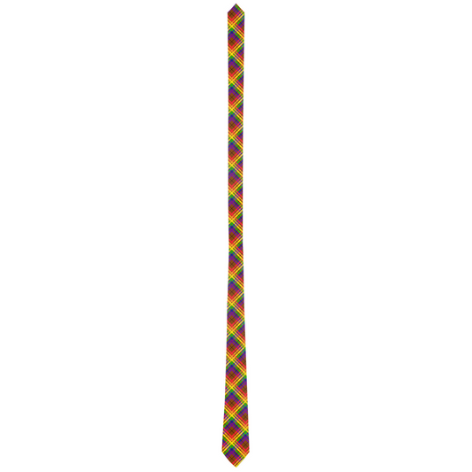 Rainbow/Spice Tartan Plaid Neck Tie