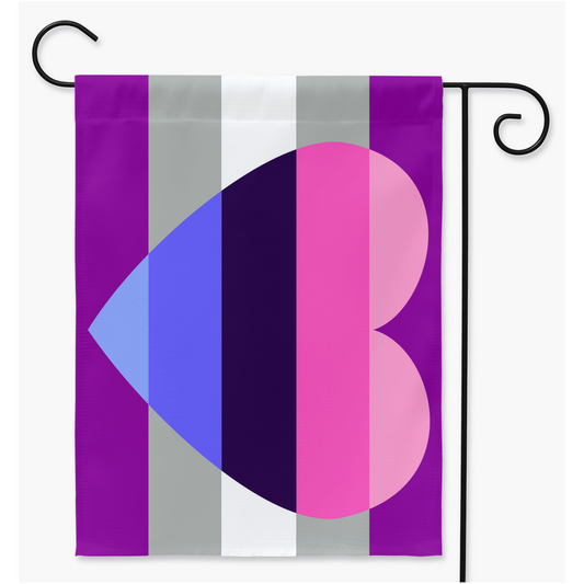 Greysexual Omniromantic Pride Yard et drapeaux de jardin | Simple ou double face | 2 tailles