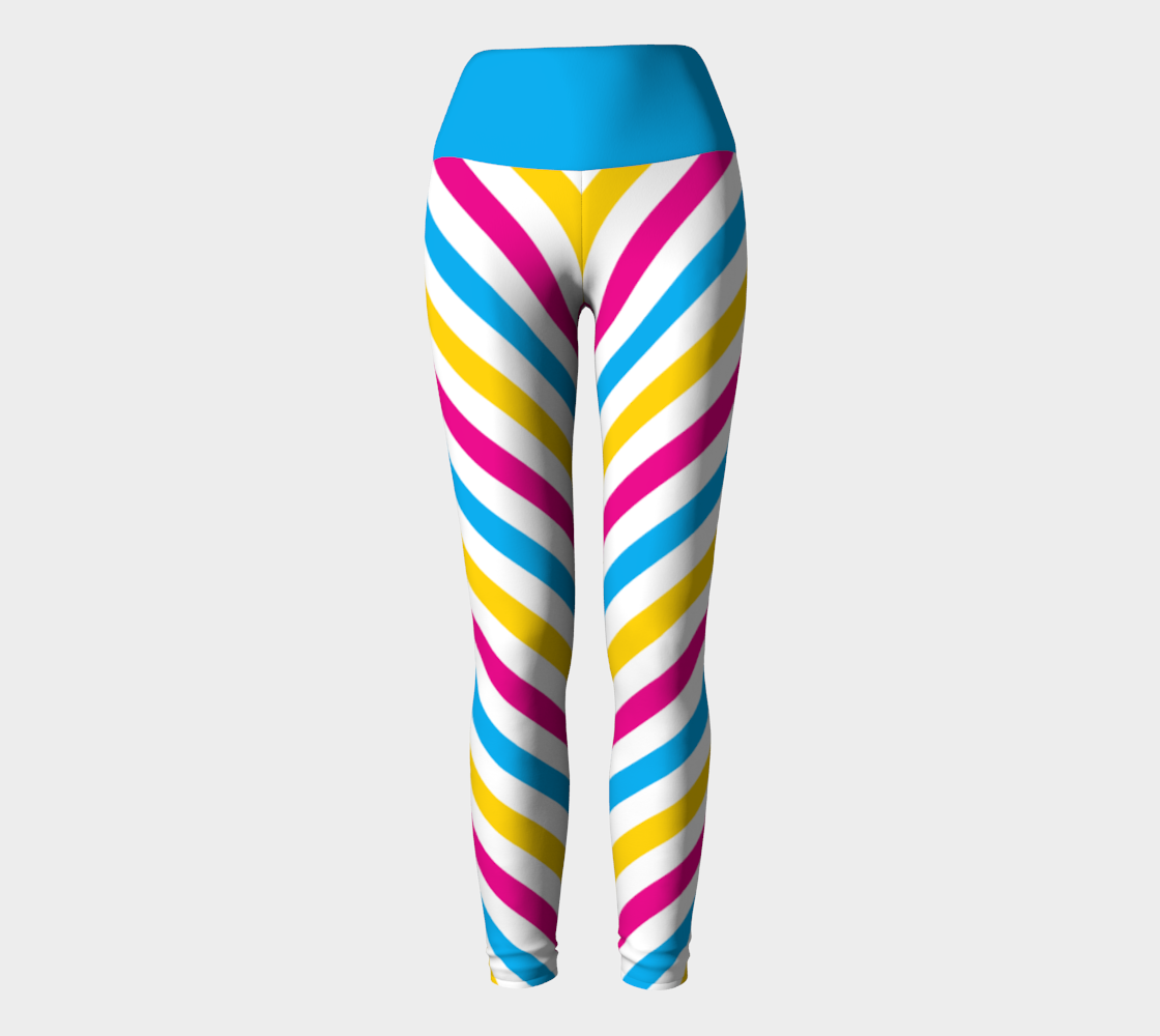 Pansexual Barber Striped Yoga Leggings