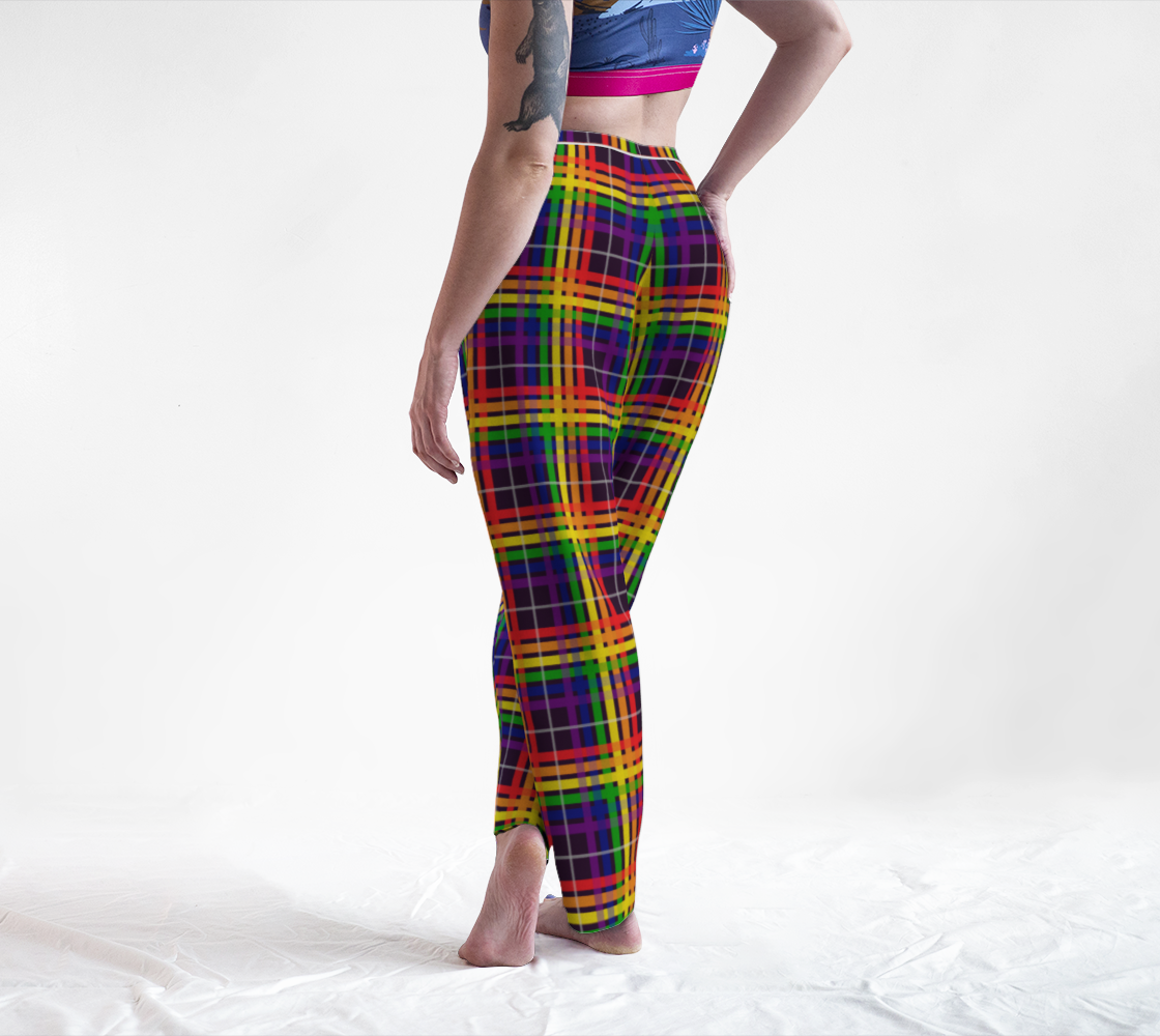 Rainbow/Aubergine Tartan Plaid Lounge Pants