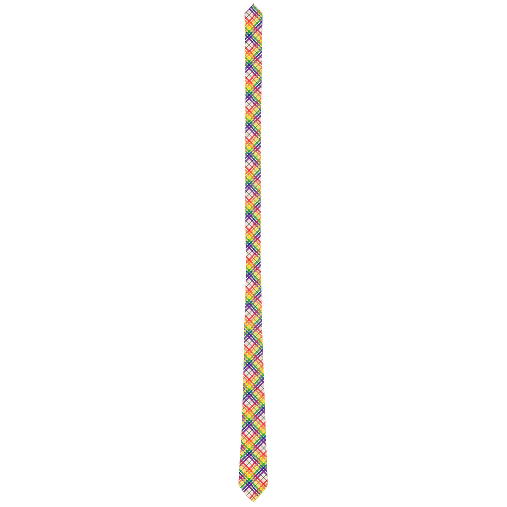 Rainbow/Buttermilk Tartan Plaid Neck Tie