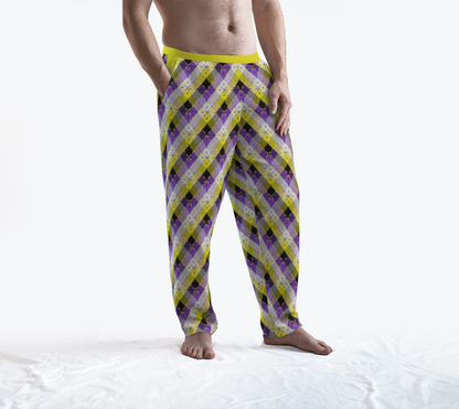 Nonbinary Bright Blended Argyle Lounge Pants