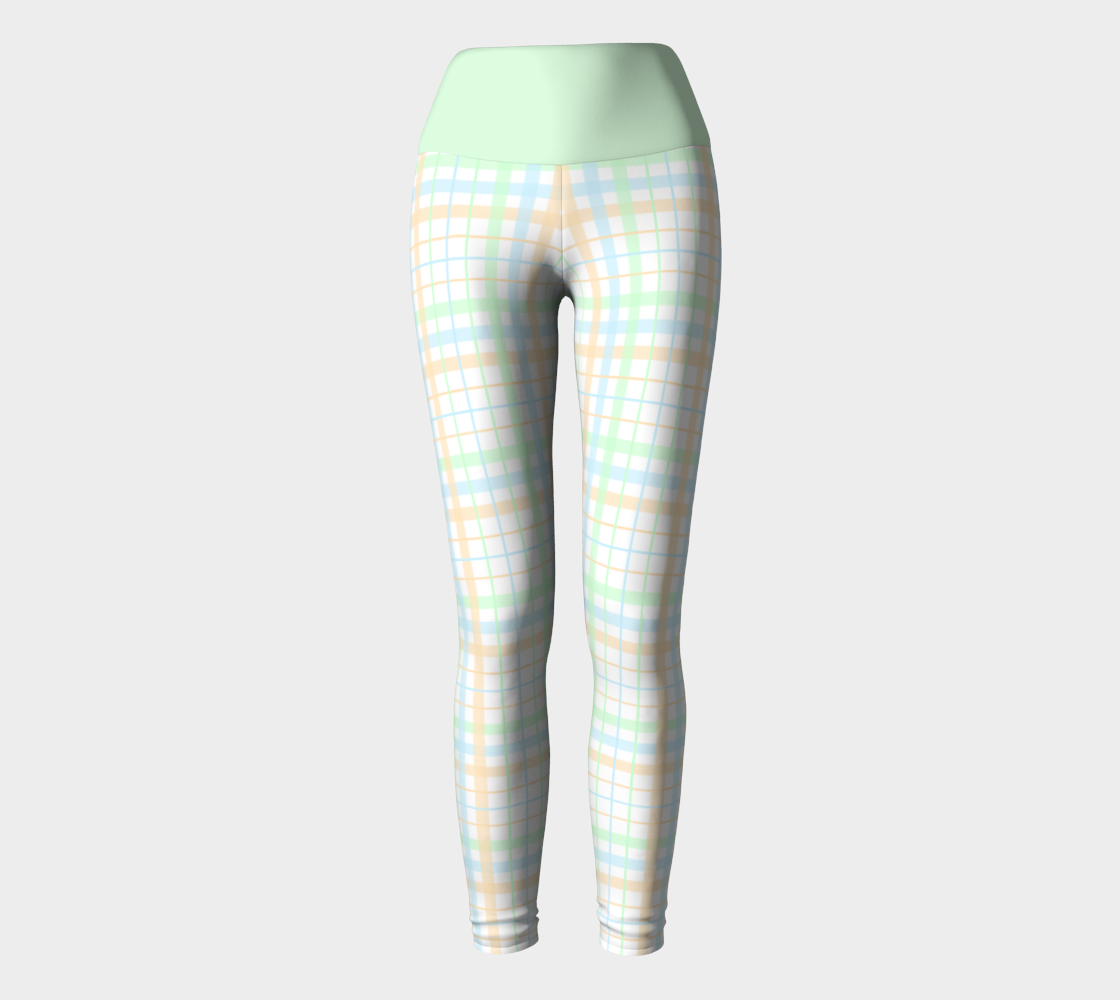 Unlabeled Orientation Plaid Yoga Leggings