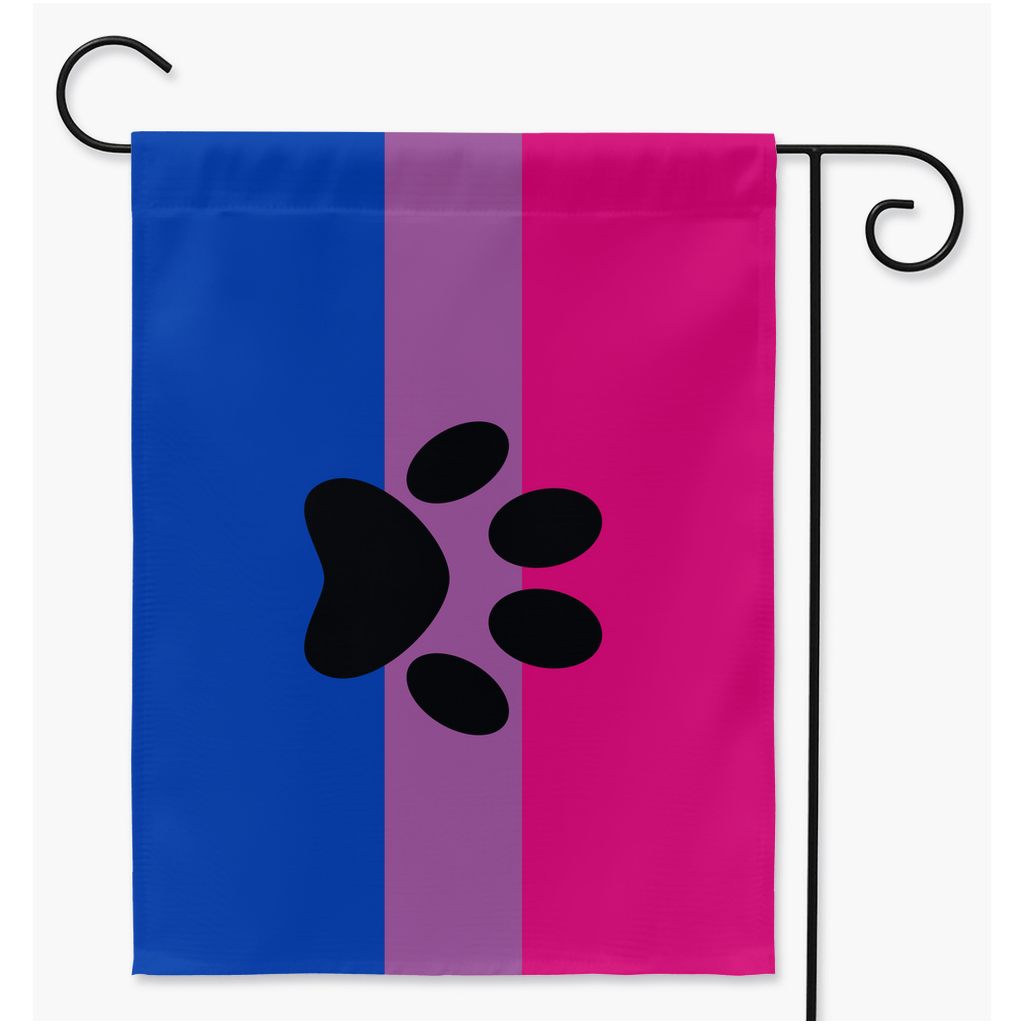 Furry - V3 - Bisexual Pride Yard and Garden Flags   | Single Or Double-Sided | 2 Sizes