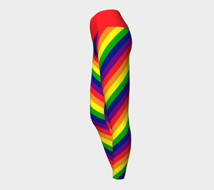 Rainbow Striped Yoga Leggings