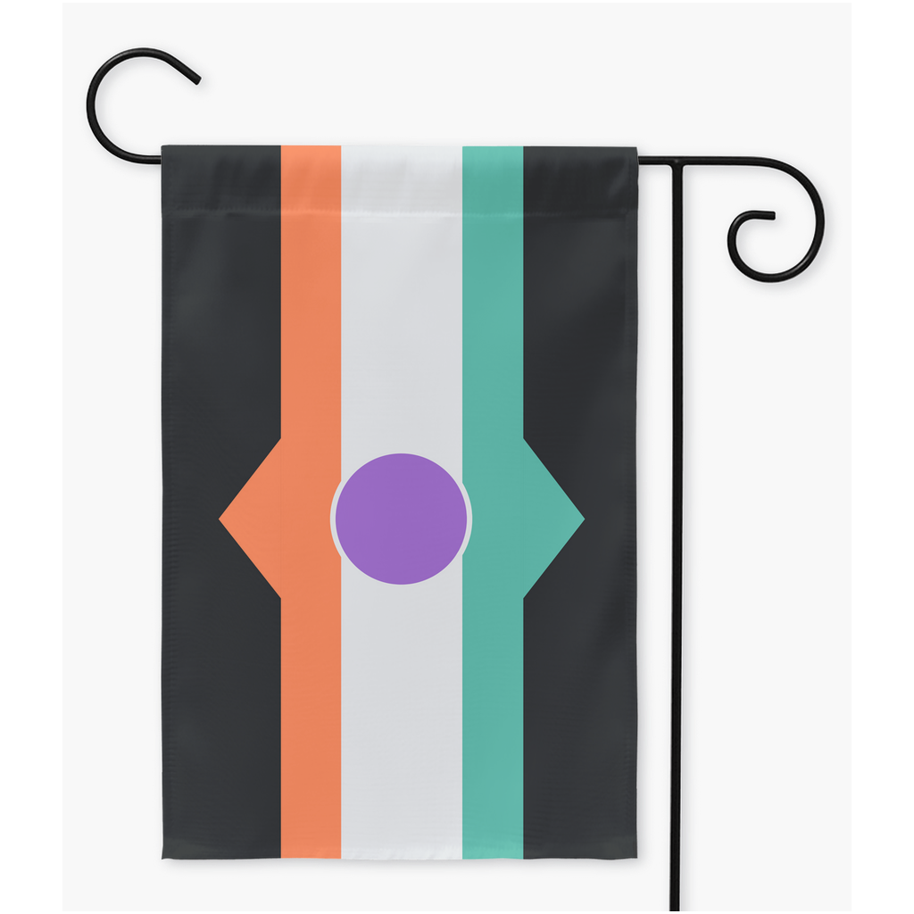 Dehuman Pronouns Yard and Garden Flags  | Single Or Double-Sided | 2 Sizes
