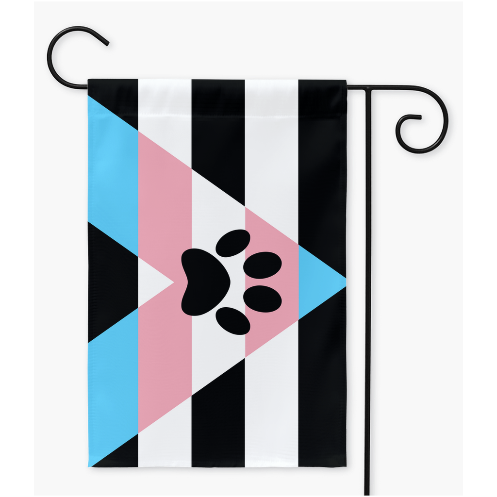 Furry Transgender Ally Yard and Garden Flags | Single Or Double-Sided | 2 Sizes