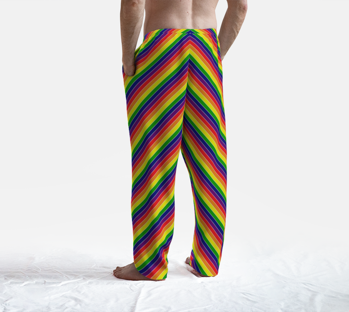 Rainbow Candy Striped Lounge Pants