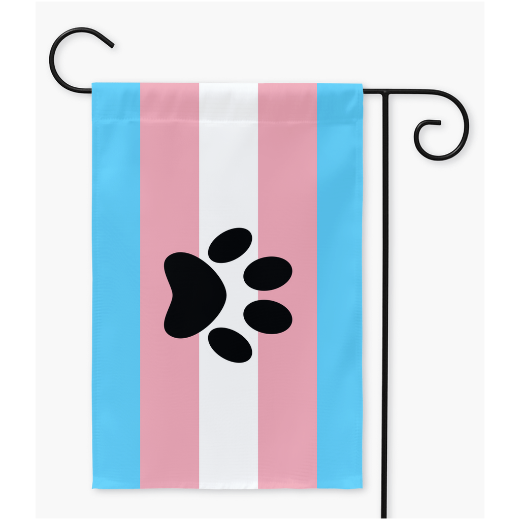 Furry - V3 - Transgender Pride Yard and Garden Flags   | Single Or Double-Sided | 2 Sizes