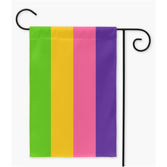 Banderas de jardín y jardín del orgullo lésbico sáfico (actualizado) | Una o dos caras | 2 tamaños