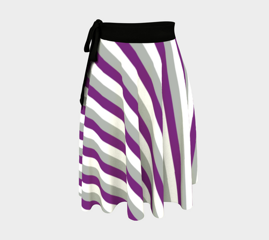 Greysexual Striped Wrap Skirt