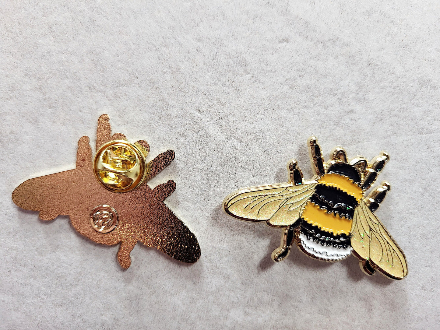 Bumblebee Enamel Pin | Choose Brown Belted or White Tailed Bumblebees