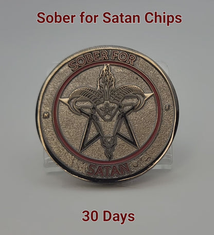Satanic Sobriety Chips | Soft Enamel and Black Metal