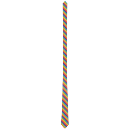 Muted Rainbow Striped Pride Patterned Neck Ties