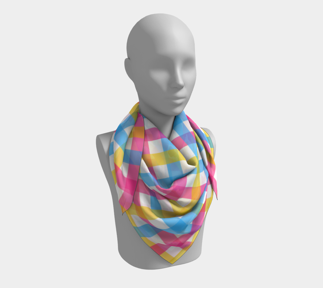 Foulard carré à carreaux vichy pansexuel