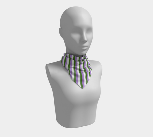 Genderqueer Striped  Square Scarf