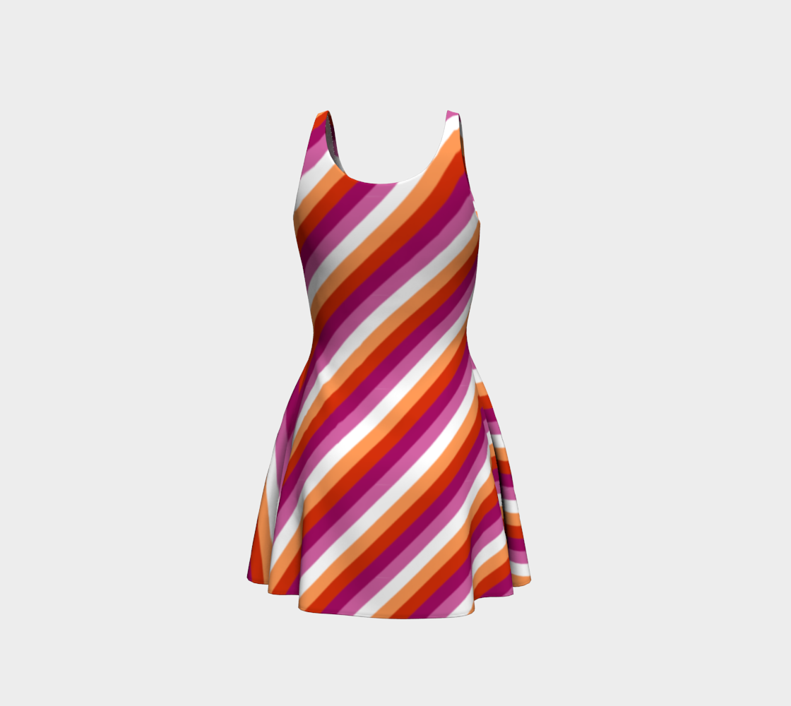 Lesbian - V1 Striped Flare Dress