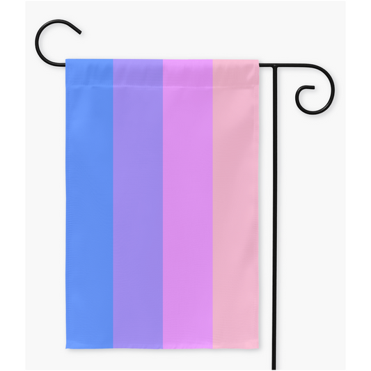 Gynesexuel - V2 Drapeaux de cour et de jardin | Simple ou double face | 2 tailles | Orientations romantiques et sexuelles