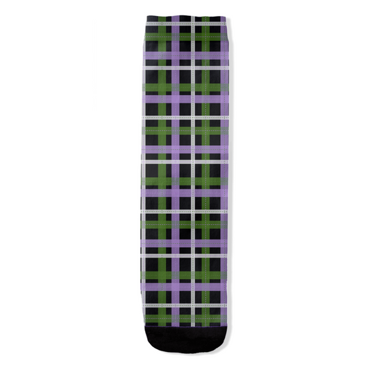 Genderqueer Plaid All-Over Print Socks