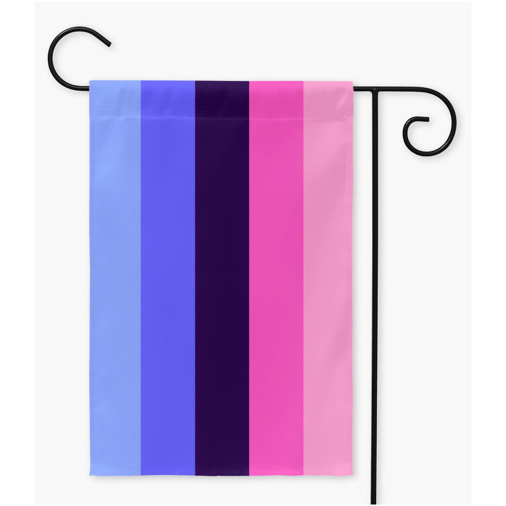 Drapeaux omnisexuels de cour et de jardin | Simple ou double face | 2 tailles | Orientations romantiques et sexuelles