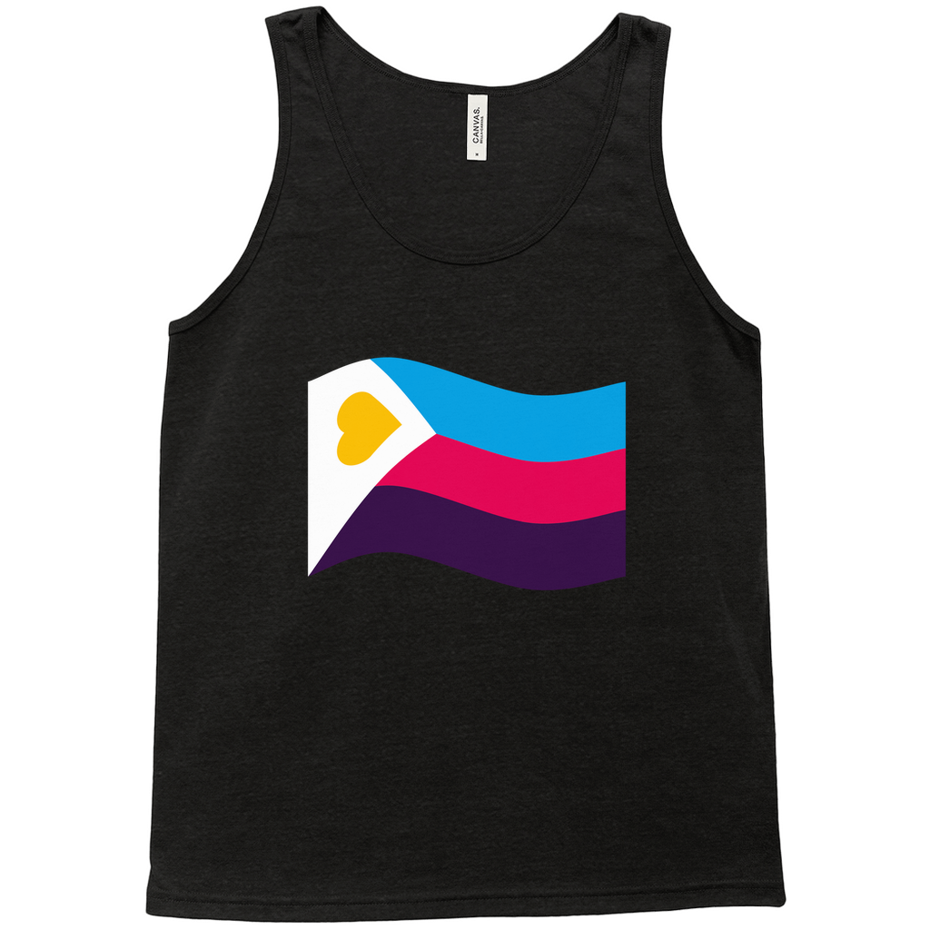 Polyamory Pride Flag Relaxed Fit Tank Tops | Choose Your Flag | Bella + Canvas