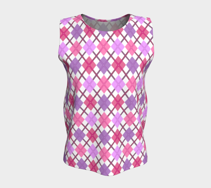 Lesbian - V2 Argyle Loose Tank (Long)