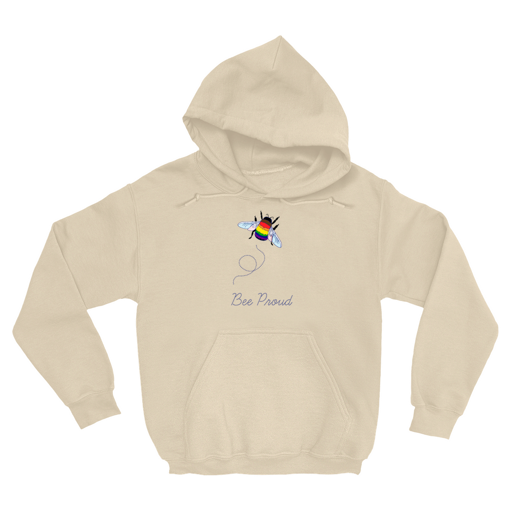 Bumblebee Pride Pun Hoodies (No-Zip/Pullover) - FRONT DESIGN | Choose Your Flag and Pun | Bumblebee Pullover Hoodie | Lgbtqia