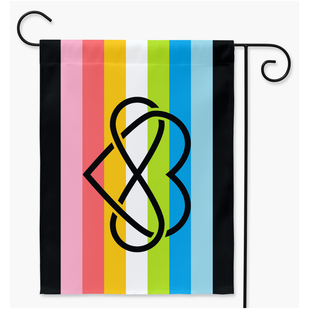 Polyamory - V3 - Queer Yard and Garden Flags | Single Or Double-Sided | 2 Sizes