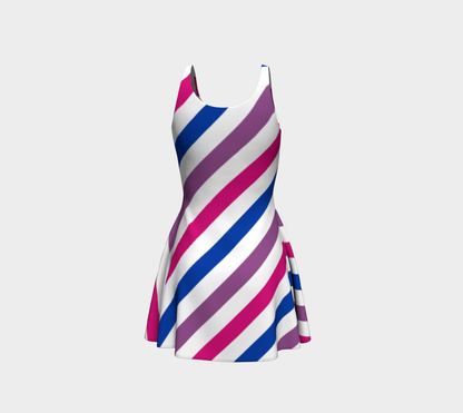 Bisexual Barber Striped Flare Dress