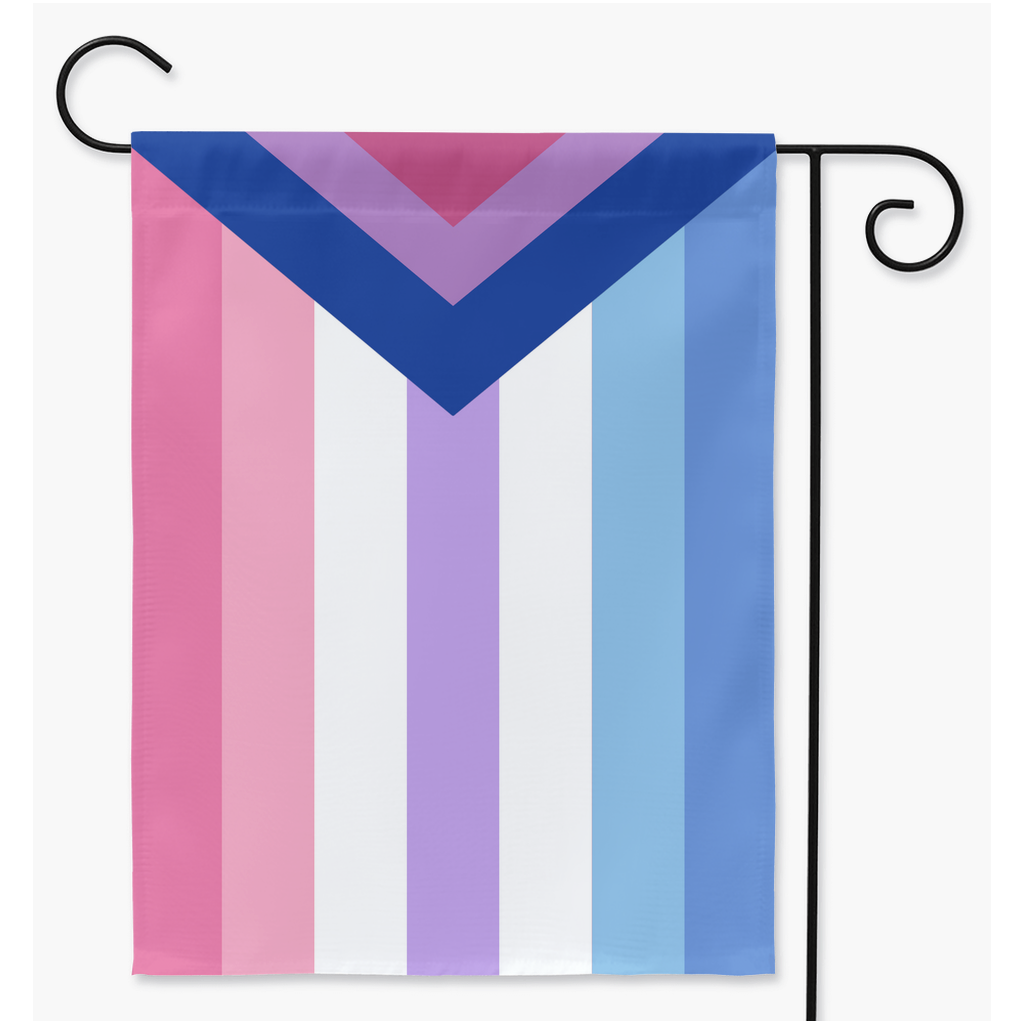 Bigender Bisexual - V3 Pride Yard and Garden Flags | Single Or Double-Sided | 2 Sizes