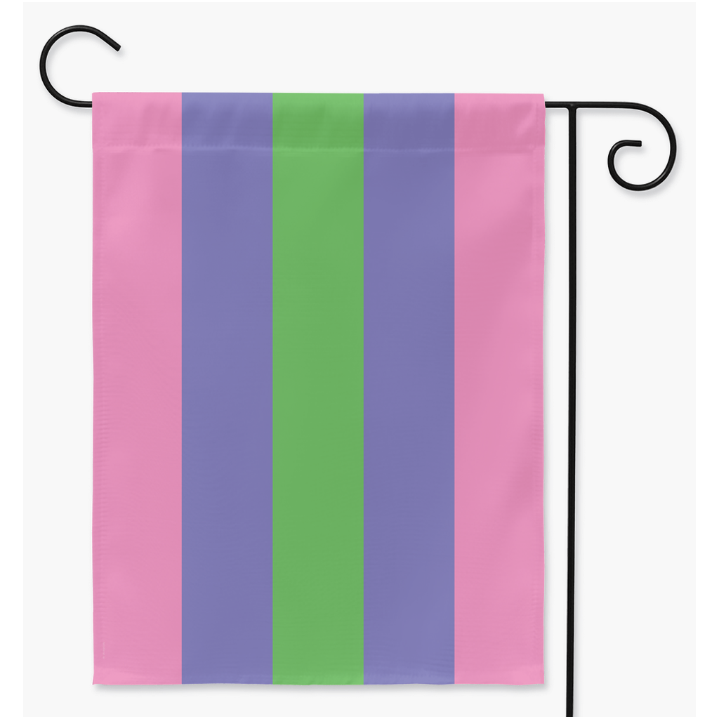 Banderas de jardín y patio Trigénero | Una o dos caras | 2 tamaños | Identidad y expresión de género