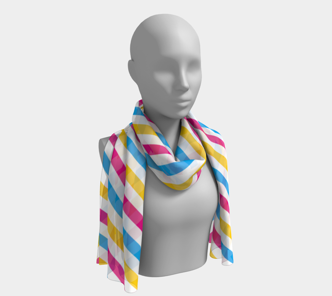 Pansexual Barber Striped Long Scarf