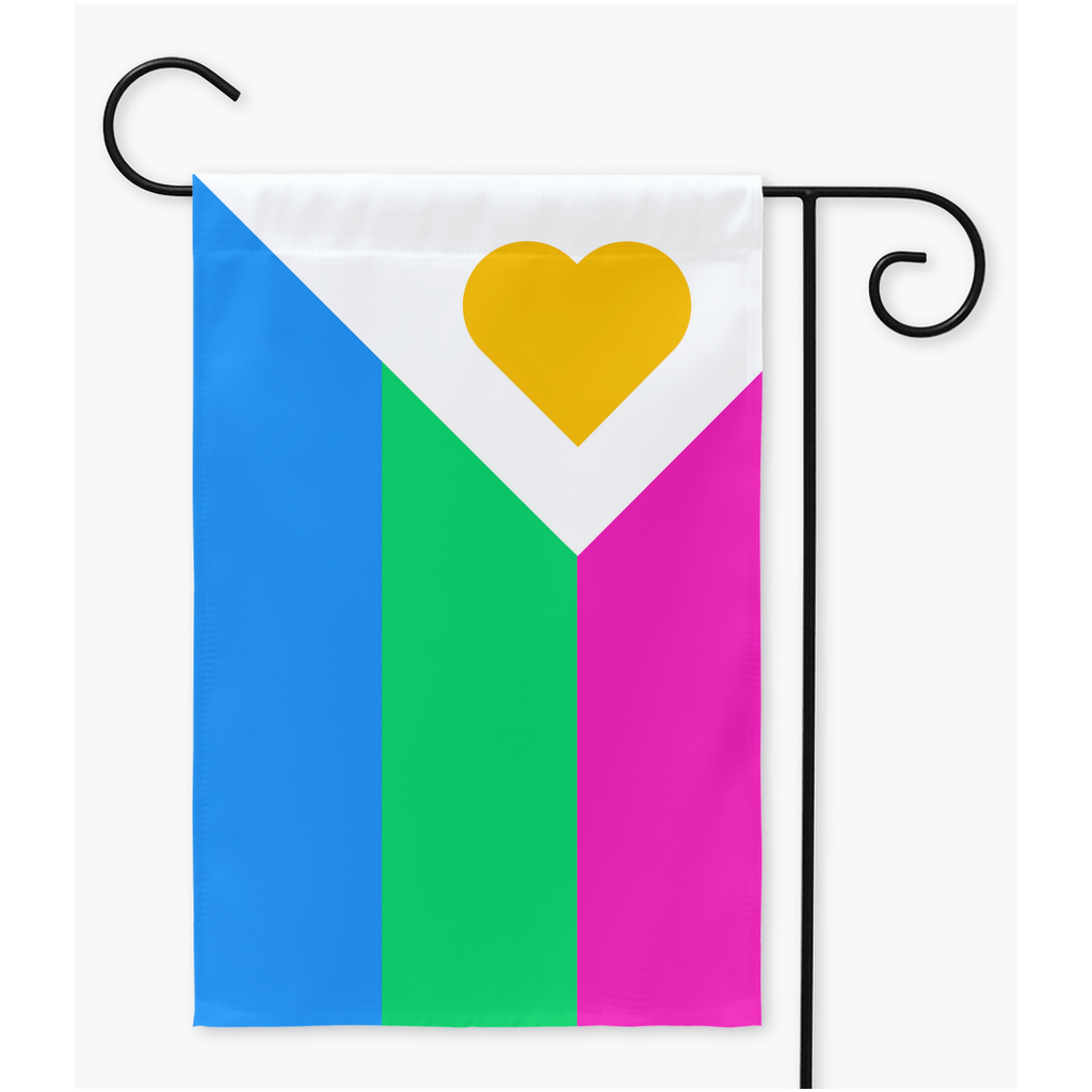 Polyamory Pride - V6 - Polysexual Yard and Garden Flags | Single Or Double-Sided | 2 Sizes