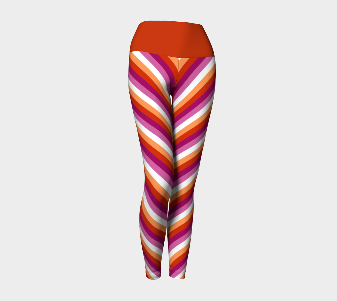 Lesbian - V1 Striped Yoga Leggings