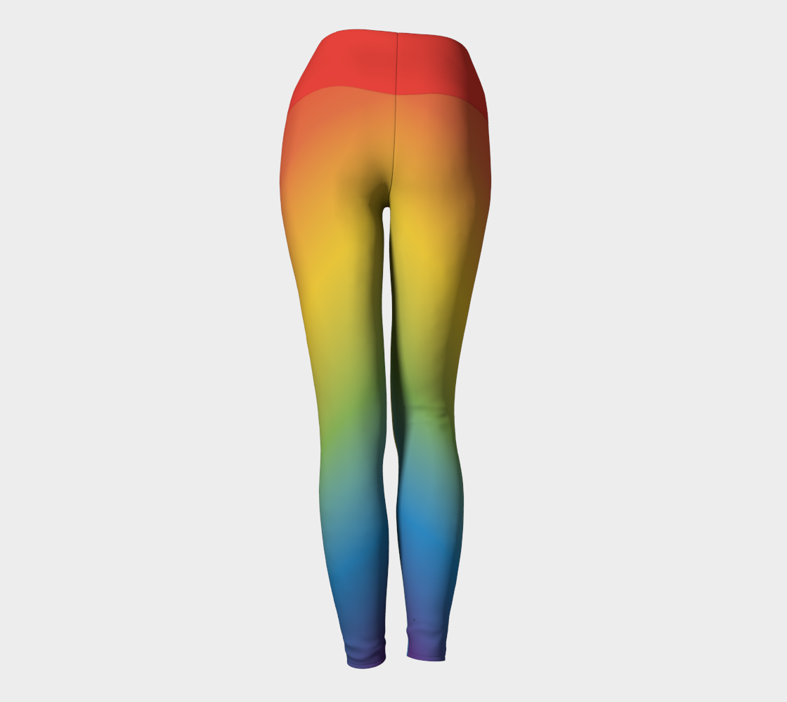 Muted Rainbow Gradient Yoga Leggings