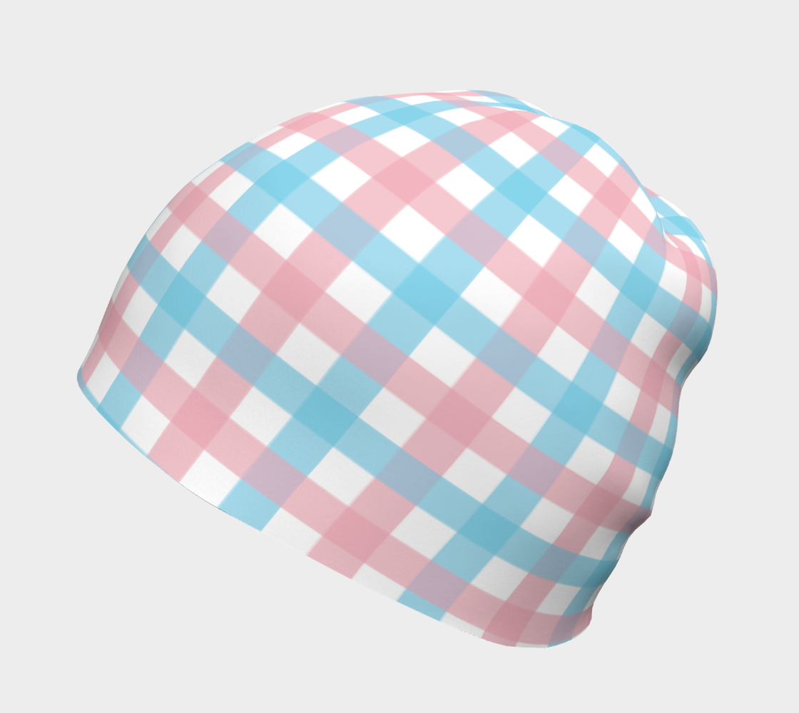 Transgender Gingham Plaid Beanie