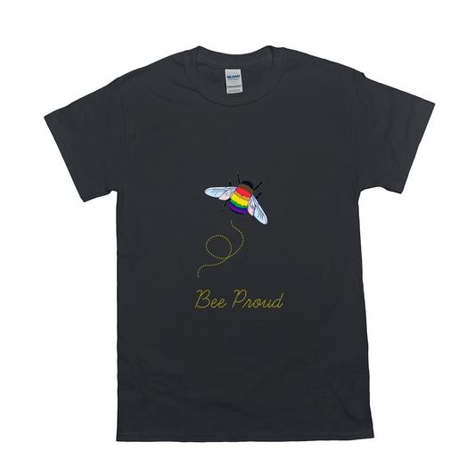 T-shirt unisexe Bumblebee Pride Pun - DARK | Choisissez votre drapeau et votre jeu de mots