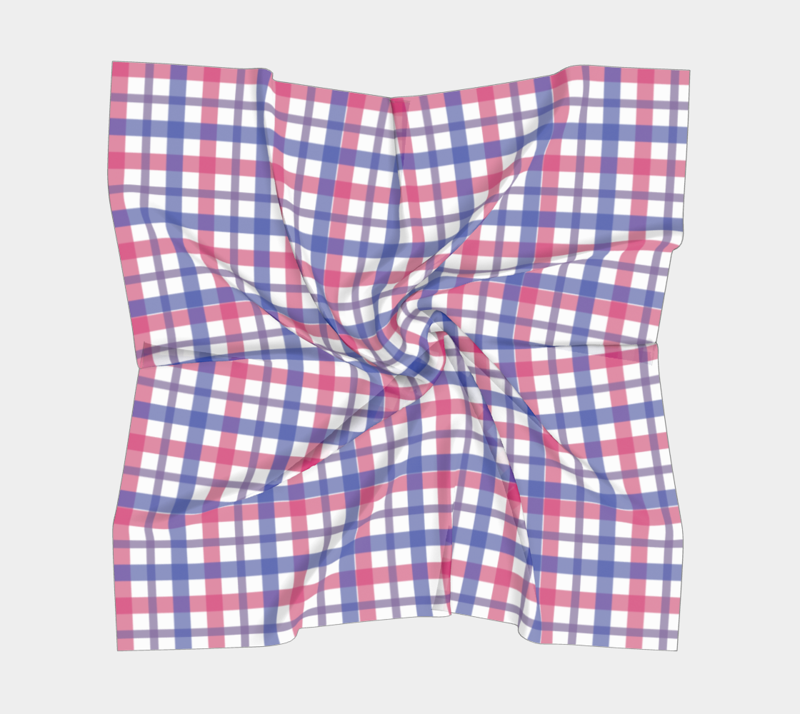 Bisexual Gingham  Square Scarf