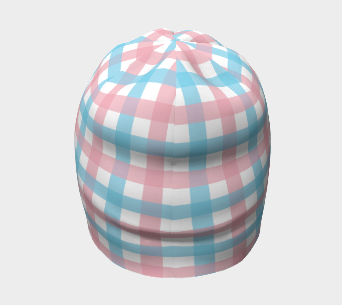 Transgender Gingham Plaid Beanie